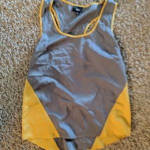 Gray and yellow tank top